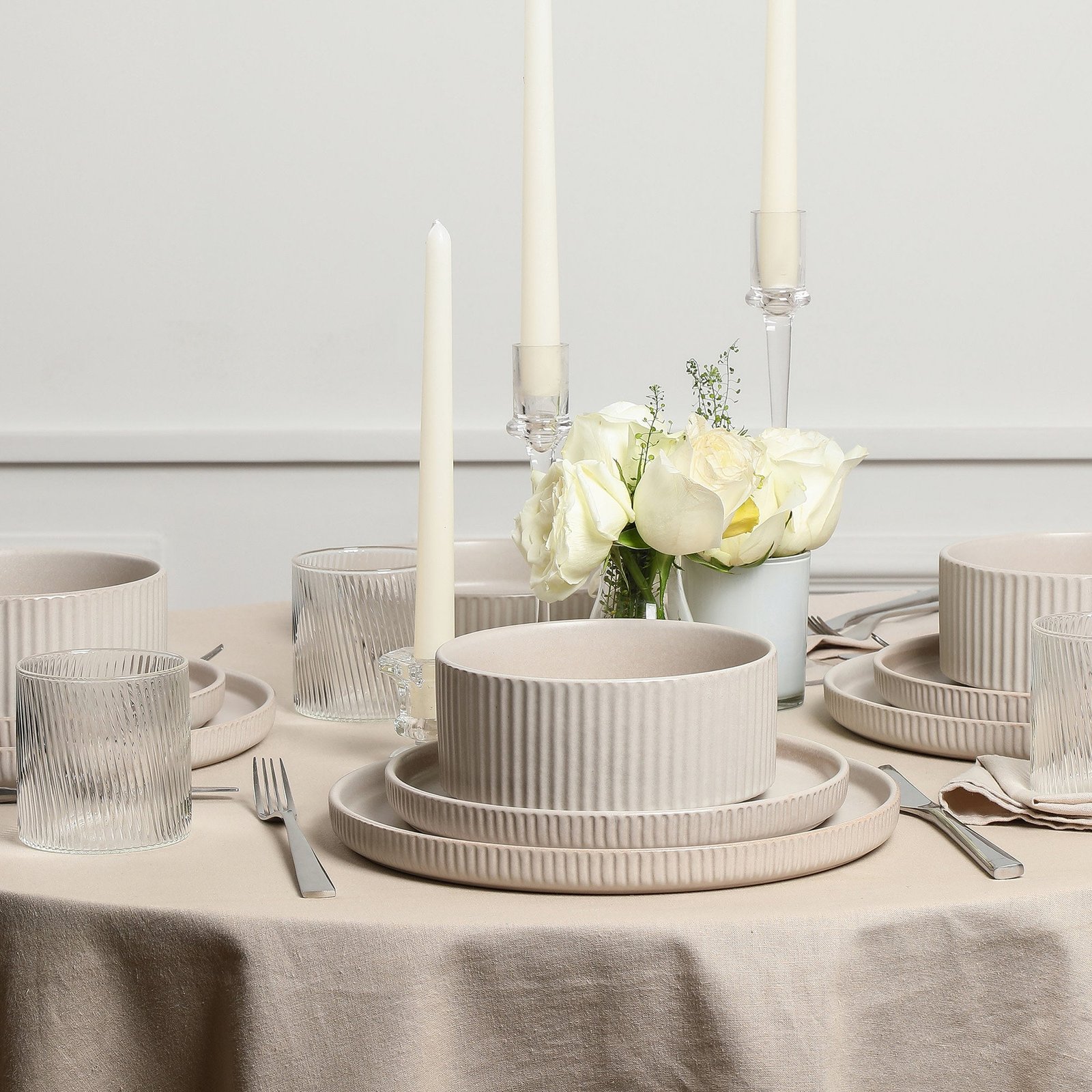 haven stoneware dinnerware set beige haven stoneware dinnerware set beige